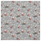 Golfing Santa on Gray Stoff (Muster)