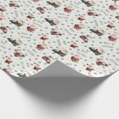 Golfing Santa on Ivory Geschenkpapier (Ecke)