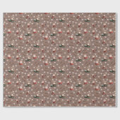 Golfing Santa on Kastanienbraun Geschenkpapier (Flach)