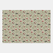 Golfing Santa on Khaki Brown Geschenkpapier Set (Vorderseite)