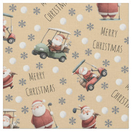 Golfing Santa on Sand Stoff