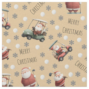 Golfing Santa on Sand Stoff