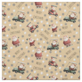 Golfing Santa on Sand Stoff (Muster)