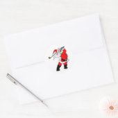 Golfing Santa Runder Aufkleber (Umschlag)