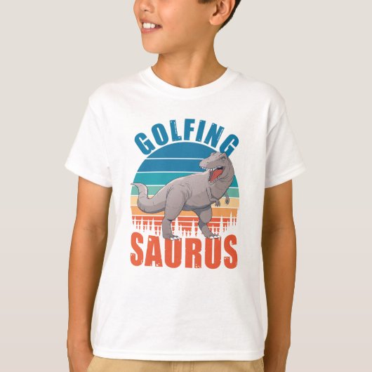 Golfing Saurus Funny T Rex Dinos Gift T-Shirt (Vorderseite)