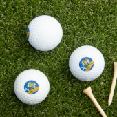 Golfing Scotland & Monogram, Scottish Flag /golden Golfball (Insitu Gras)
