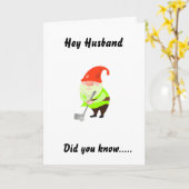 GOLFING SPASS FÜR "HUSBAND" AUF IHRER GEBURTSKARTE KARTE (Gelbe Blume)