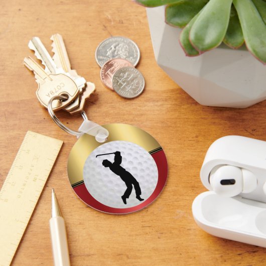 Golfing Sport ball and golfer Elegant background Schlüsselanhänger (Schreibtisch)