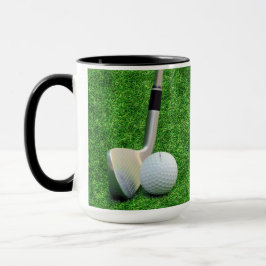 Golfing Sport golf ball and putter Personalize  Tasse