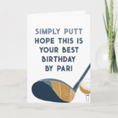 Golfing Themed Humor Funny Golfers Birthday Karte (Vorderseite)
