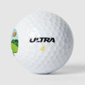 Golfing Tricolor Corgi Cartoon Golfball (Logo)