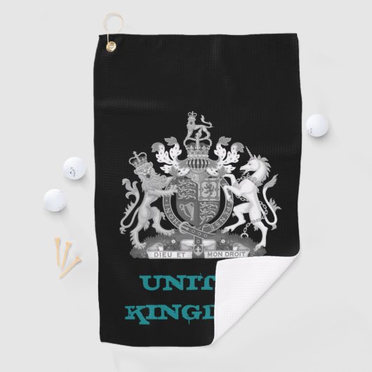 Golfing United Kingdom, britisches Wappen /Flag Golfhandtuch (Insitu)