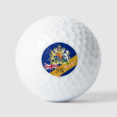 Golfing United Kingdom & Monogram, Britische Flagg Golfball (Vorderseite)