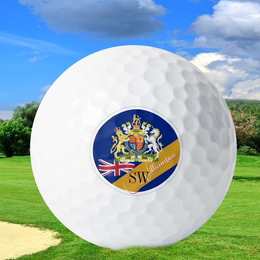 Golfing United Kingdom & Monogram, Britische Flagg Golfball
