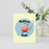 Golfing Vater Tshirts und Geschenke Postkarte (Stehend Vorderseite)