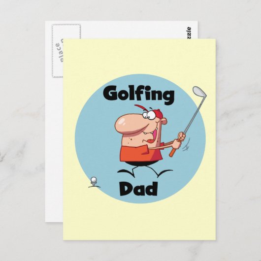 Golfing Vater Tshirts und Geschenke Postkarte (Vorne/Hinten)