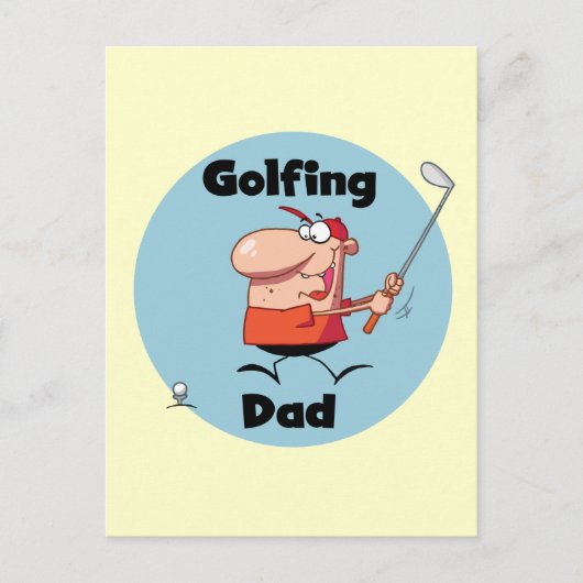 Golfing Vater Tshirts und Geschenke Postkarte (Vorderseite)