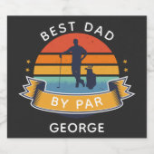 Golfing Vater Vathers Day Outdoorsportag Alkoholflaschenetikett (Einzelnes Label)