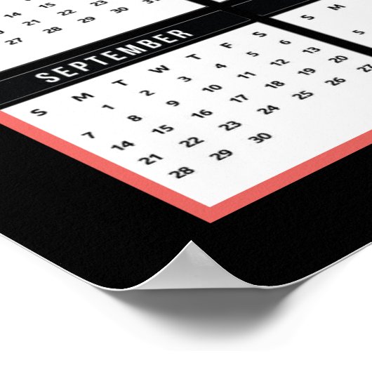 Golfkalender 2025 poster (Ecke)