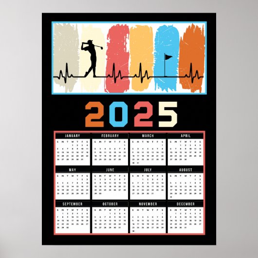 Golfkalender 2025 poster (Vorne)