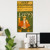 Golfkalender Abbildung 1899 Poster (Heimbüro)