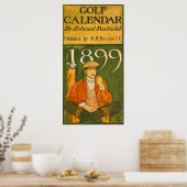 Golfkalender Abbildung 1899 Poster (Küche)