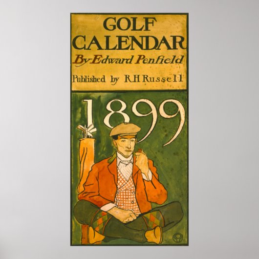 Golfkalender Abbildung 1899 Poster (Vorne)