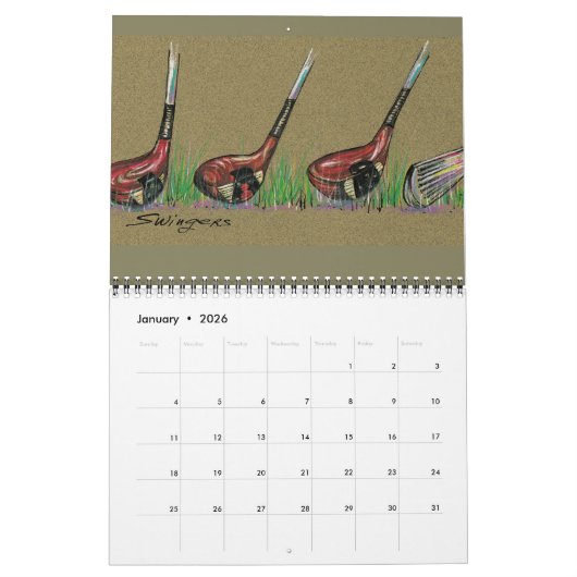 Golfkalender Kalender (Jan 2026)