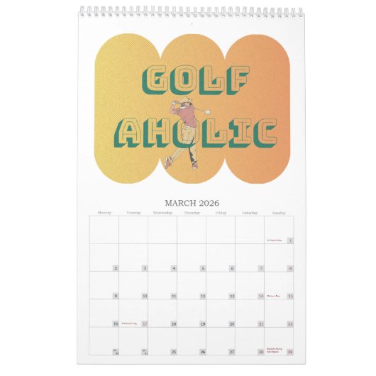 Golfkalender Kalender (Mär 2026)
