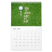 Golfkalender mit Golfball auf grünem Gras Kalender (Mär 2027)