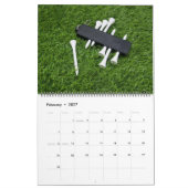 Golfkalender mit Golfball auf grünem Gras Kalender (Feb 2027)