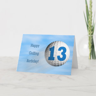 Golfkarte zum 13. Geburtstag Karte