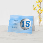 Golfkarte zum 15. Geburtstag Karte (Gelbe Blume)