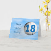 Golfkarte zum 18. Geburtstag Karte (Gelbe Blume)