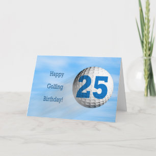 Golfkarte zum 25. Geburtstag Karte