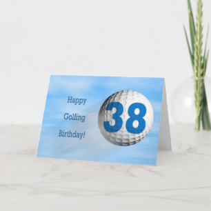 Golfkarte zum 38. Geburtstag Karte