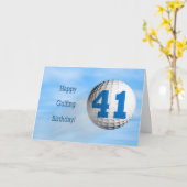 Golfkarte zum 41. Geburtstag Karte (Gelbe Blume)