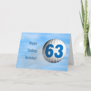 Golfkarte zum 63. Geburtstag Karte