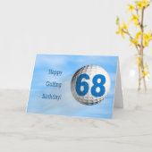 Golfkarte zum 68. Geburtstag Karte (Gelbe Blume)