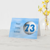 Golfkarte zum 73. Geburtstag Karte (Gelbe Blume)