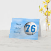 Golfkarte zum 76. Geburtstag Karte (Gelbe Blume)