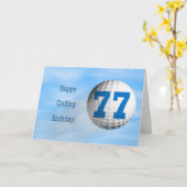 Golfkarte zum 77. Geburtstag Karte (Gelbe Blume)
