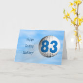Golfkarte zum 83. Geburtstag Karte (Gelbe Blume)