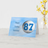 Golfkarte zum 87. Geburtstag Karte (Gelbe Blume)