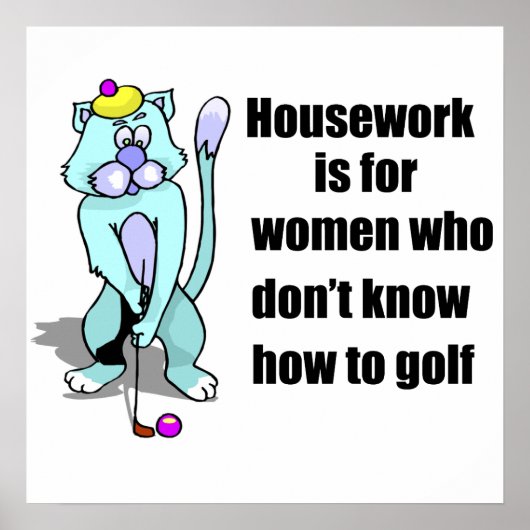 Golfkatze Poster (Vorne)