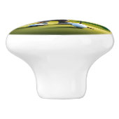 Golfkatzen, die zum Golfspielen bereit sind, Keramikknauf (Seitenansicht)