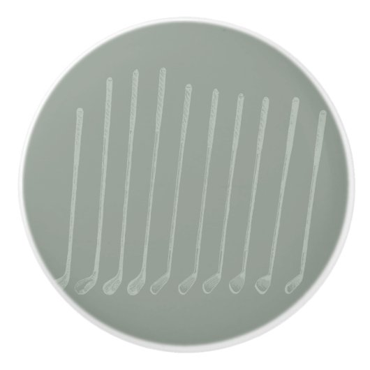 Golfklubs CUSTOM FARBE Illustrierte Kunst Keramikknauf (Vorderseite)