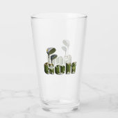 Golfklubs mit Word Golf, Glas (Rückseite)