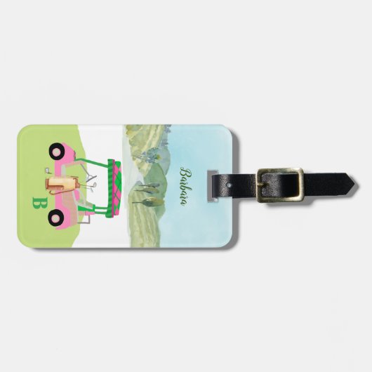 Golfklubs Monogram Name Gepäckanhänger (Vorderseite horizontal)