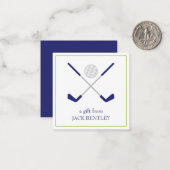 Golfklubs und Ball-Geschenkkarten Mitteilungskarte (Vorderseite/Rückseite Beispiel)